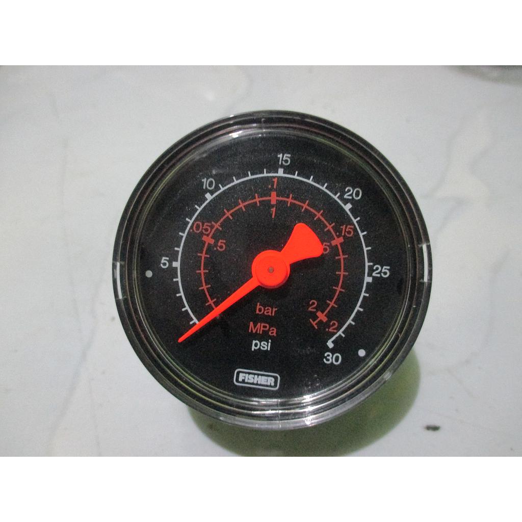 Pressure Gauge 30psi, Connection 1/8 NPT, Dial 1-3/4", Fisher