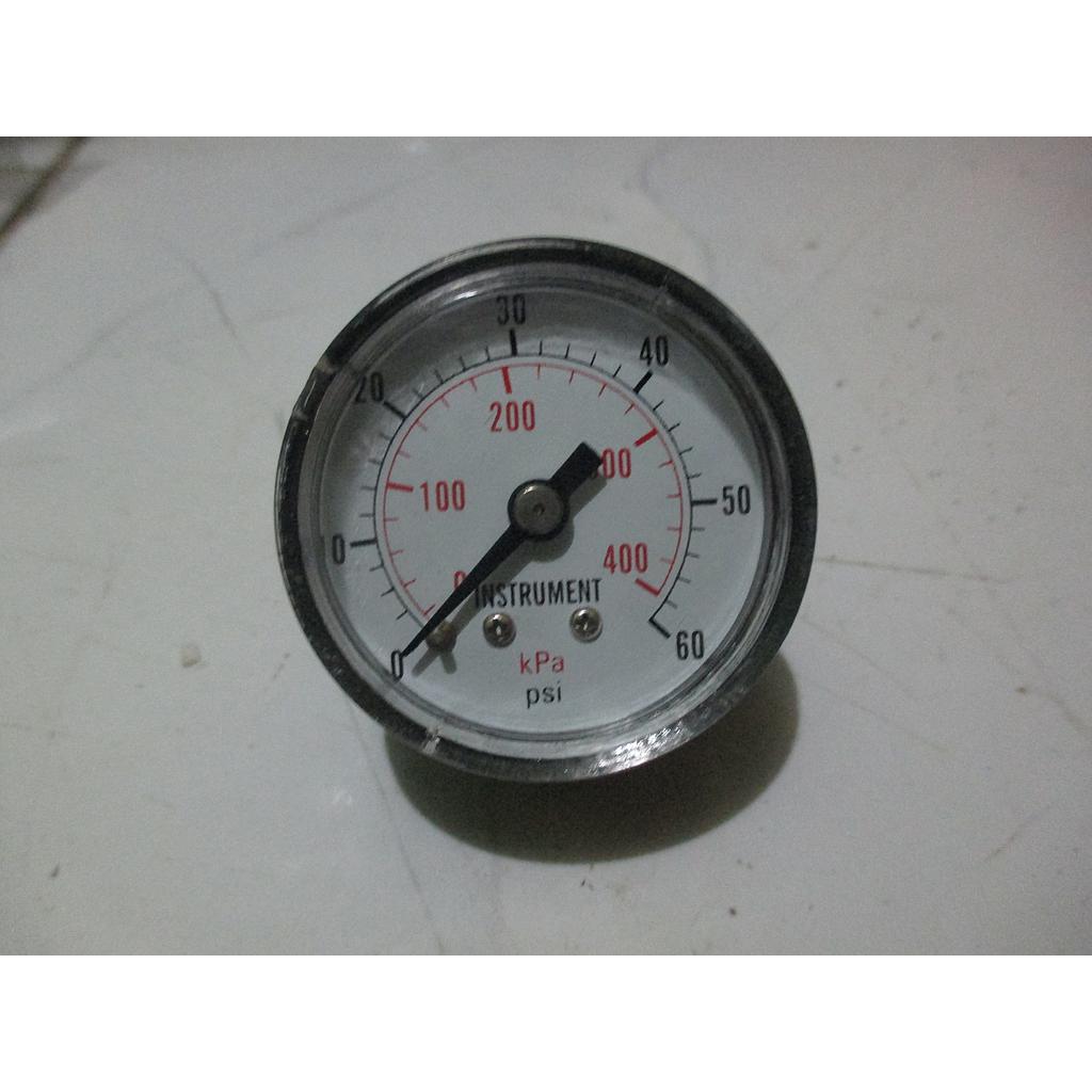 Pressure Gauge 60psi, 1/8 NPT, Dial 1-1/2", Case SST Hitam, Instrument