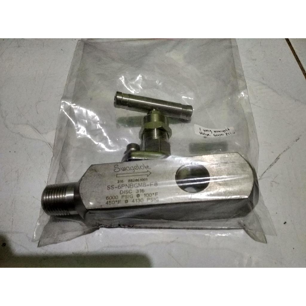 1 Way Manifold Valve, Max Pressure: 6000 Psi, Body Material: SST 316, Brand: Swagelock