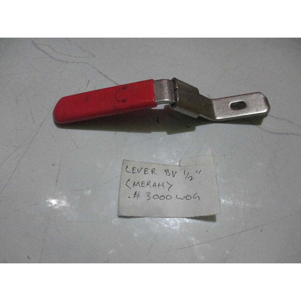 Lever Ball Valve 1/2" 3000 WOG (Merah)
