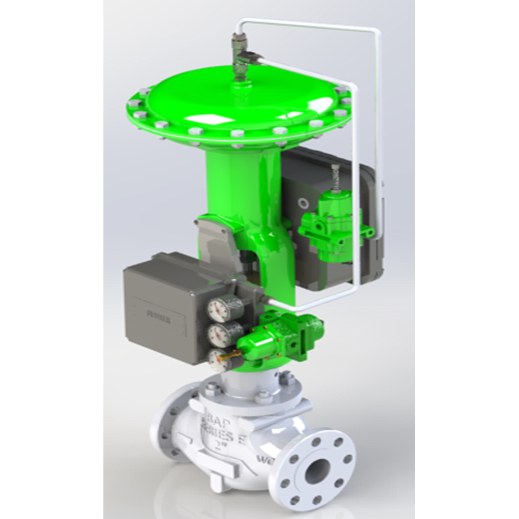 Control Valve 4" BAP ET WCB 4-3/8" 316SST EQ% Port BAP 657S Size 45 2" Travel  Fisher 3582 (3-15 Psig) CVS 4160 (0-1500 Psig Input 3-15 Psig Output) - (copy)