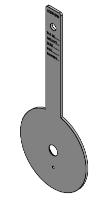 RAW; Plate of Orifice Plate #600 with Paddle