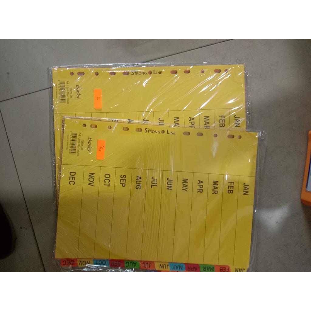 Bantex 6059-00 A4/Jan-Dec Index