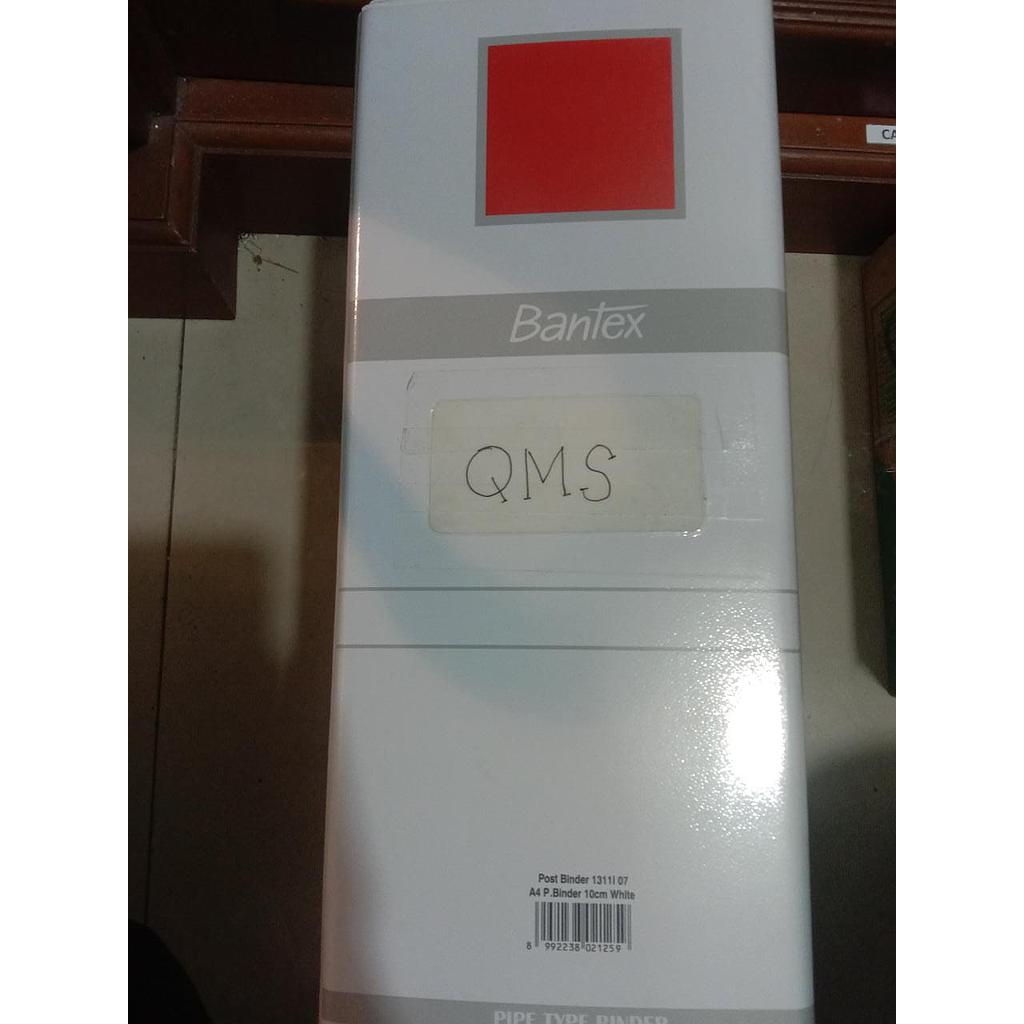 Dokumen QMS, Binder Warna Putih 