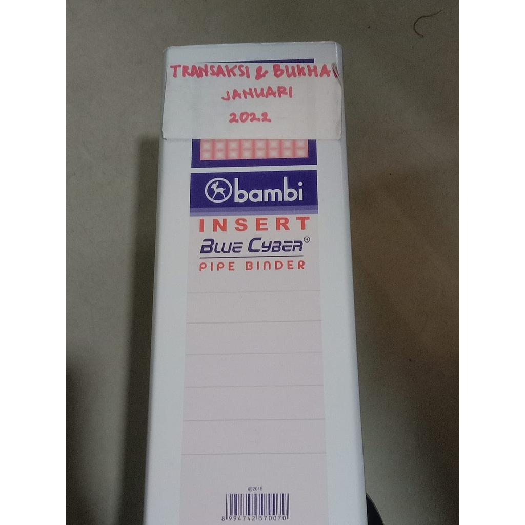 Dokumen Transaksi Dan Bukhar Januari, Binder Warna Putih 