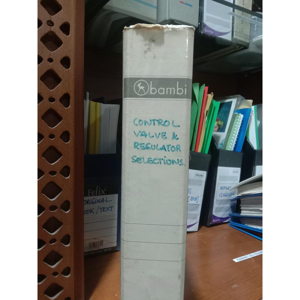 Dokumen Control Valve &amp; Regulator Selections, Binder Warna Putih 