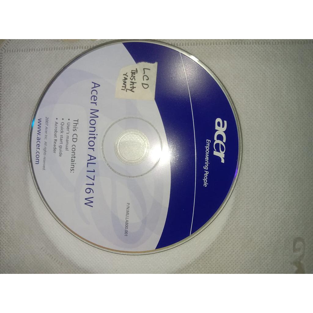 CD Acer Monitor AL1716 W