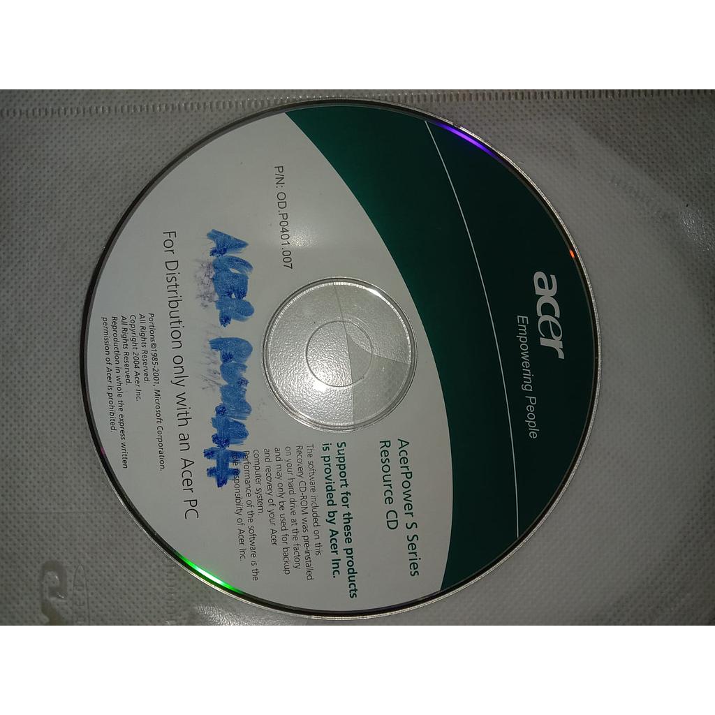 CD Acer Power S Series Resource CD 
