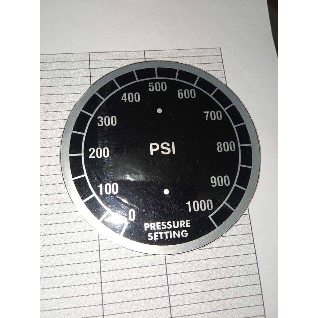 Nametag Controller, Pressure Setting 1000 PSI Sticker 
