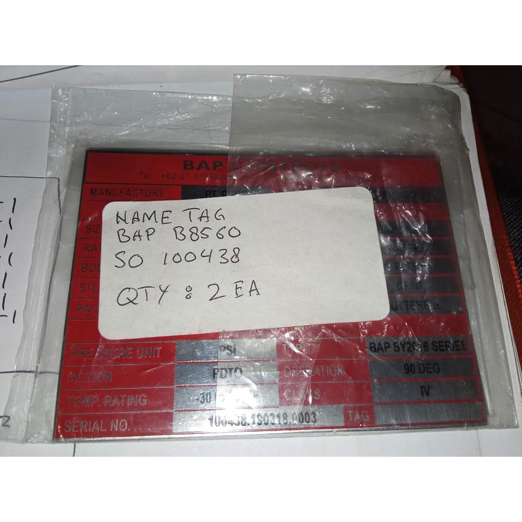 Nametag BAP B8560 SO 100438