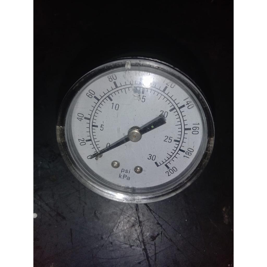 Pressure Gauge 30 PSI, Dial 2", Back Connection, 1/4 NPT