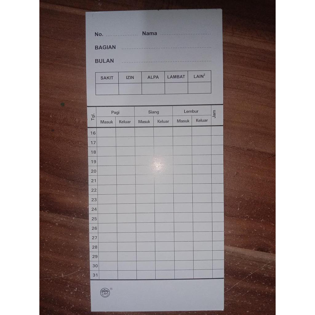 Kartu Absen 
