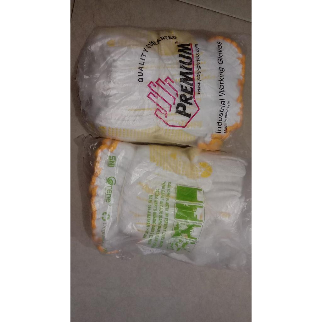 Sarung Tangan Bintik Kuning, Warna Putih Kuning 