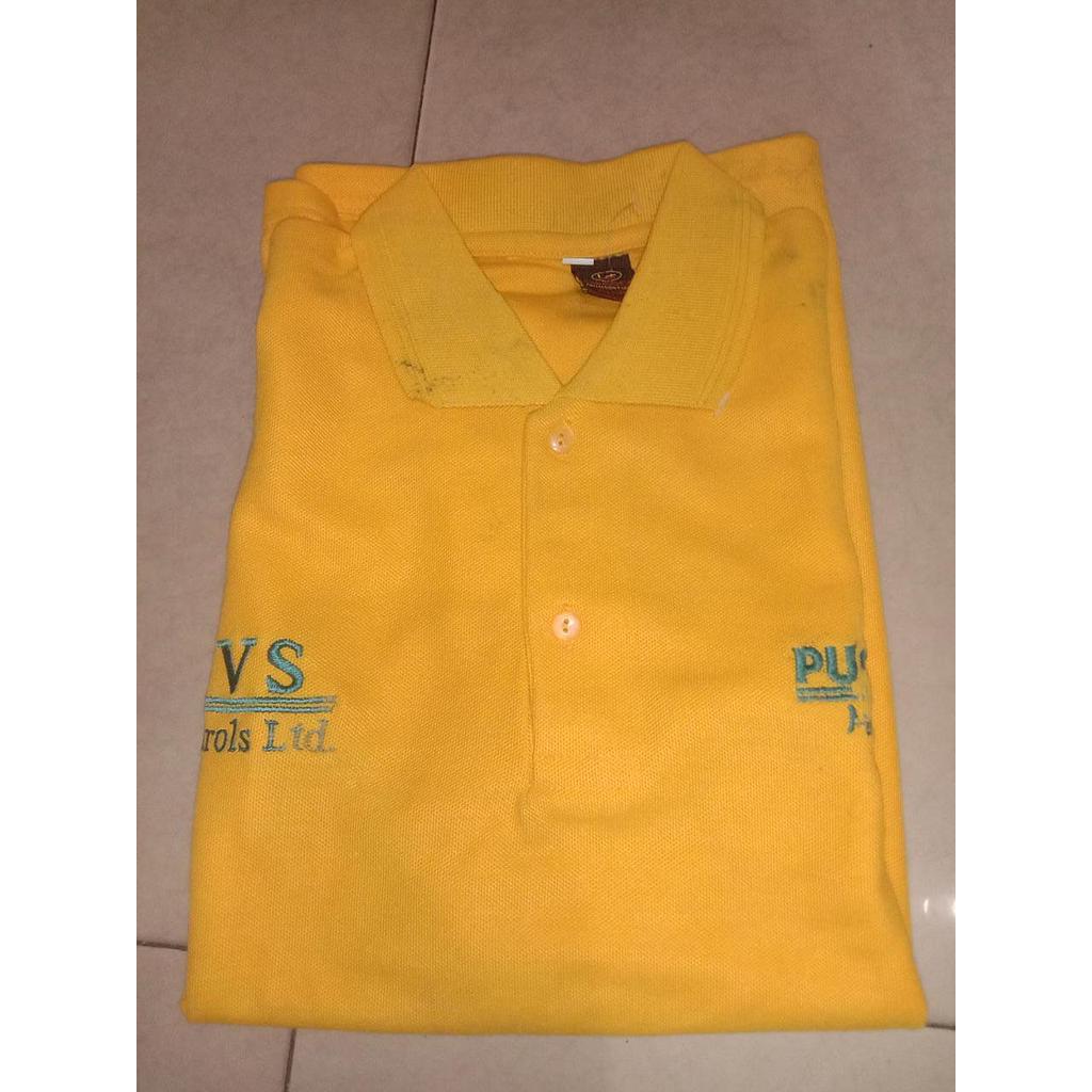 Kaos Polo CVS Controls Ltd, Size L, Warna Kuning 
