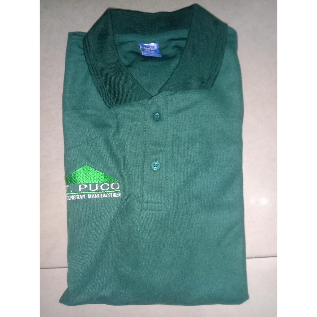 Kaos Polo PT Puco, Size XL, Warna Hijau 