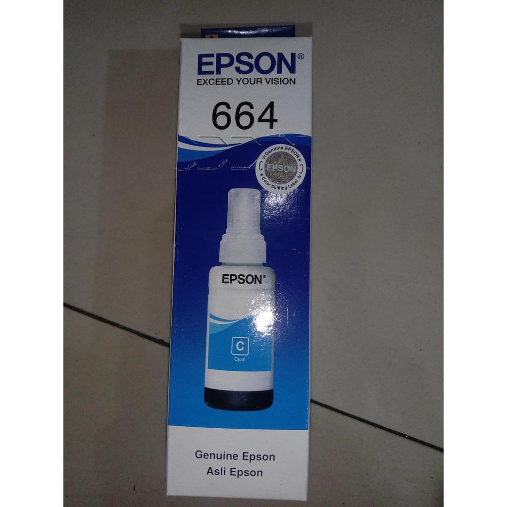 Tinta Printer Epson 664, Warna Cyan 