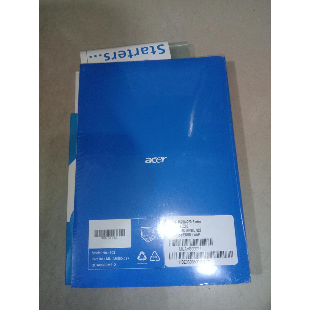 Manual Book Laptop Acer Aspire 4520/4220 Series, Model No. Z03