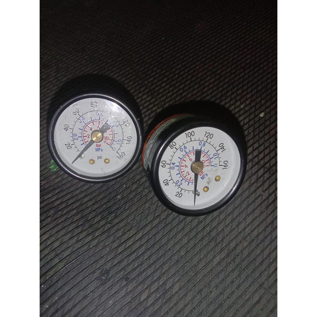 Pressure Gauge 160PSI, Dial 1 1/2", Back Connection, Plastik Case, Brand Wiebrock, 1/8 NPT