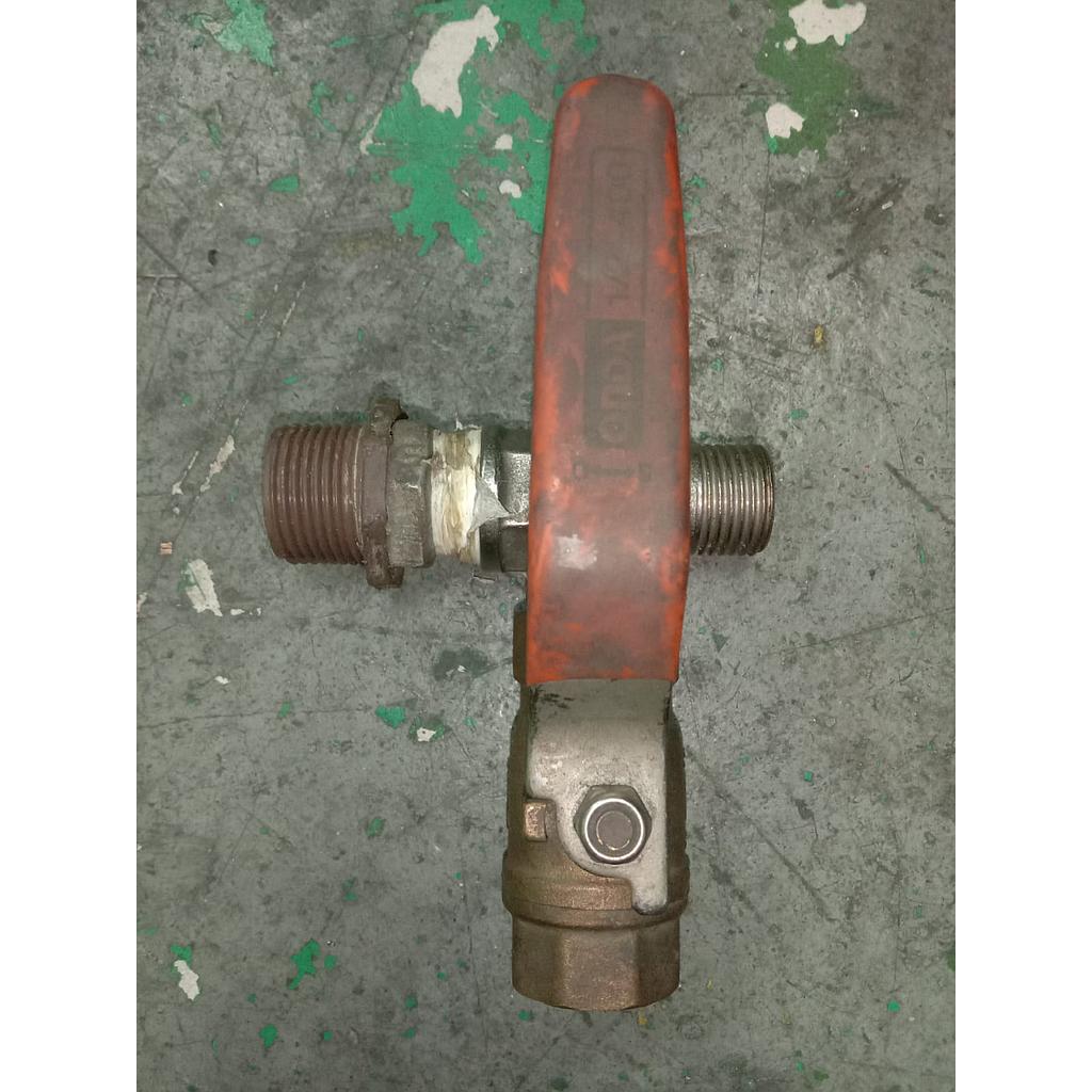 Ball Valve 1/2 NPT Female, Tee 1/2 NPT Male, Adaptor 1/2 NPT Female x 3/4 NPT Male 