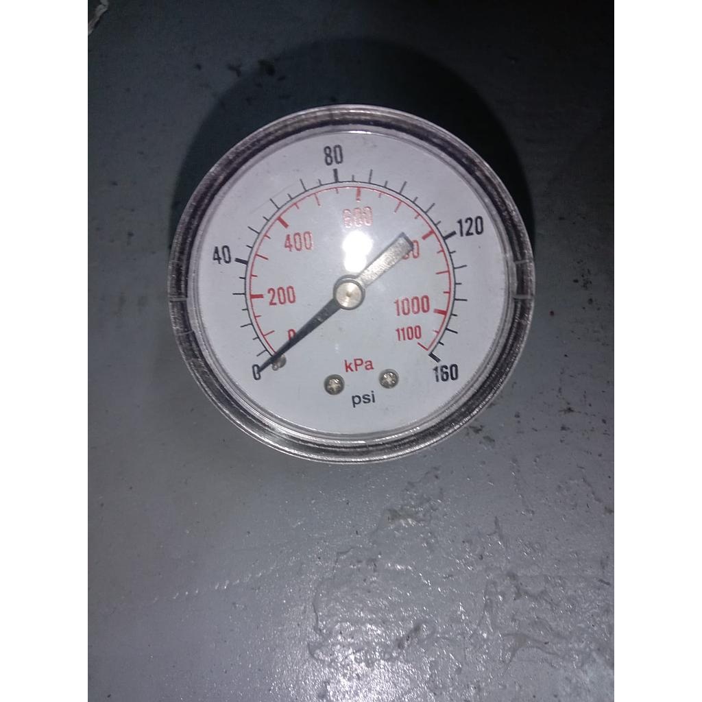 Pressure Gauge 160 PSI, Dial 2", 1/4 NPT, Back Connection, Plastik Case