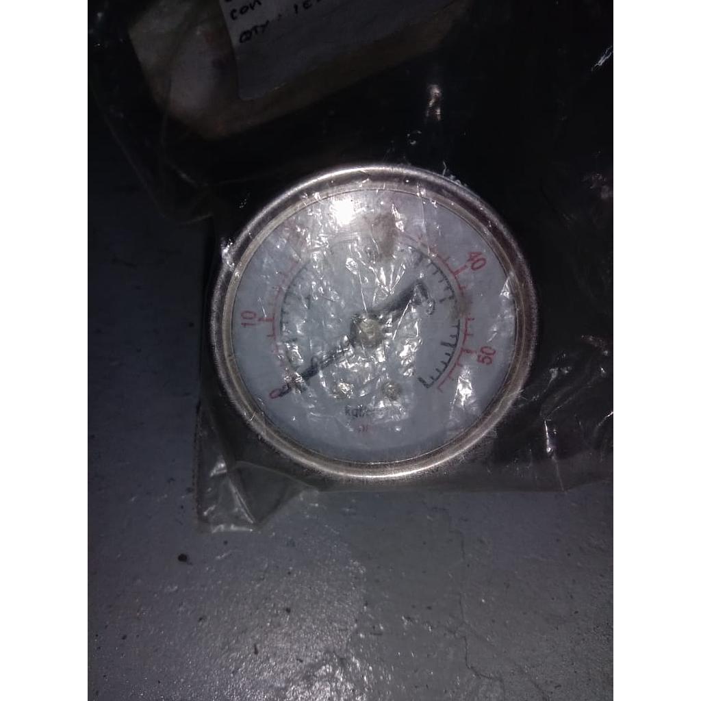 Pressure Gauge 50 PSI, Dial 1 1/2", 1/8 NPT, Back Connection, SST Case