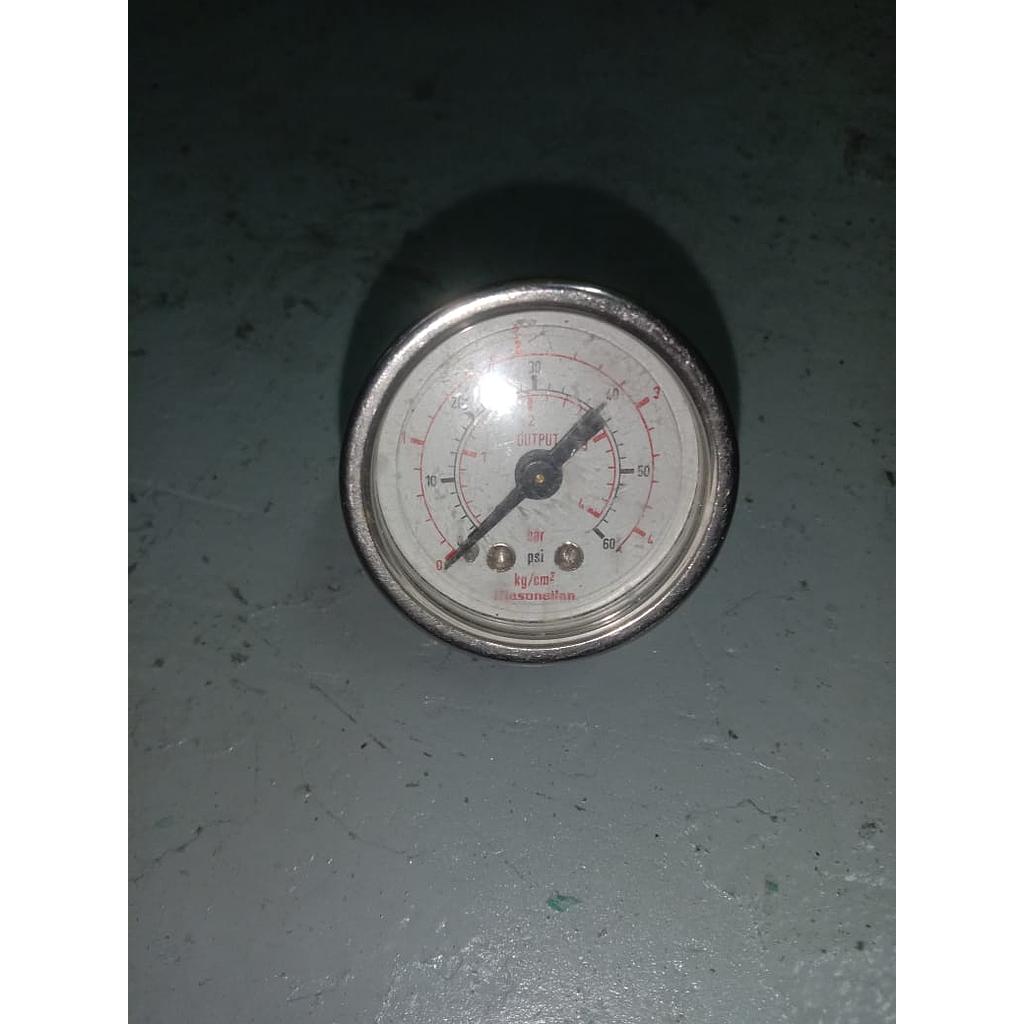 Pressure Gauge 60 PSI, Dial 1 1/2", 1/8 NPT, SST Case, Back Connection, Brand Masoneilan 