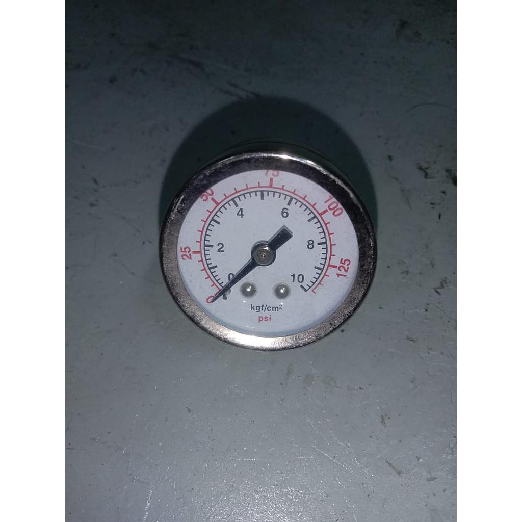 Pressure Gauge 125 PSI, Dial 1 1/2", 1/4 NPT, SST Case, Back Connection 
