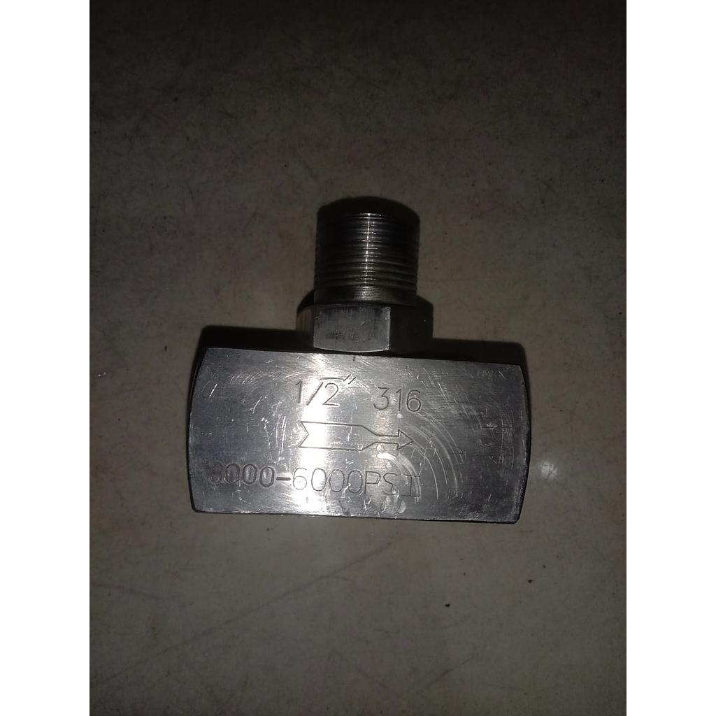 Body Needle Valve 1/2', 3000-6000 PSI, Material SST316